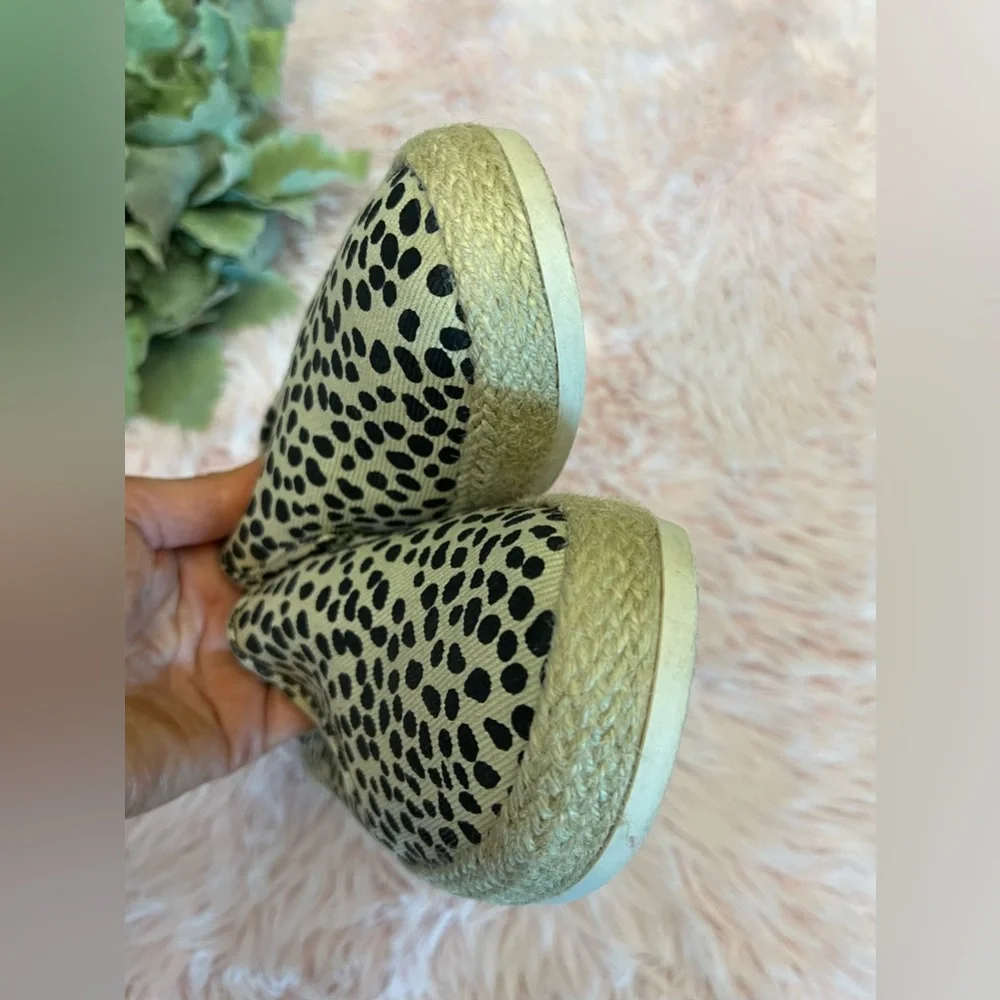 Espirit Nadine Cheetah Leopard Print Espadrille Flat Shoes Sz‎ 7.5